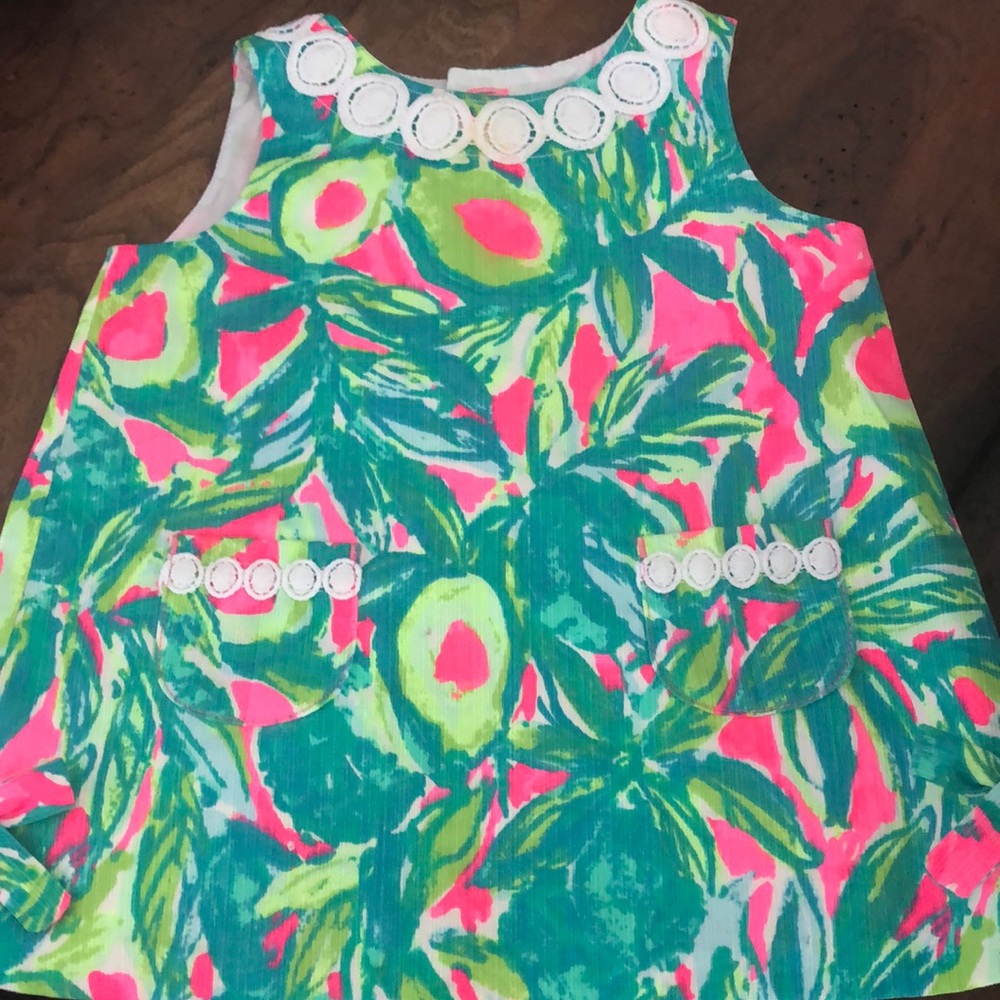 Lilly Pulitzer baby avocado shift dress w/ pockets